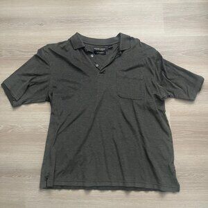 Donald J Trump Signature Collection Gray Short Sleeve Polo Shirt Size Large